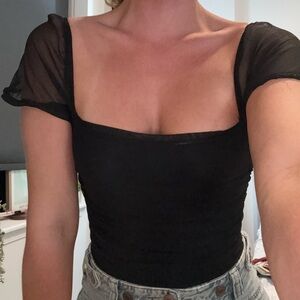 Princess polly black mesh bodysuit